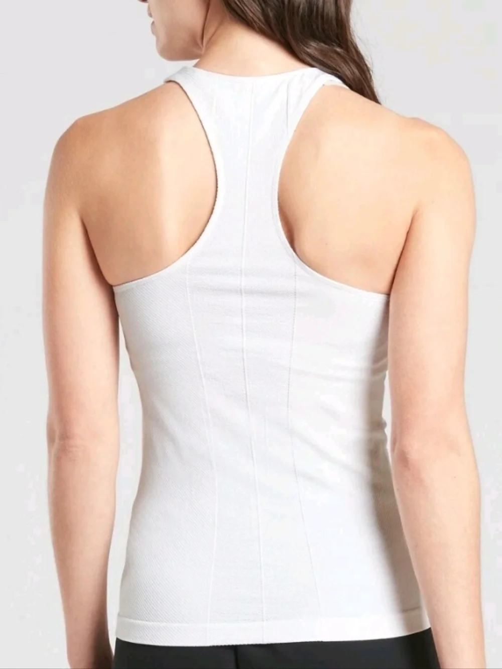 Athleta Ivory  Ribbed Racerback Tank - Picture 2 of 4